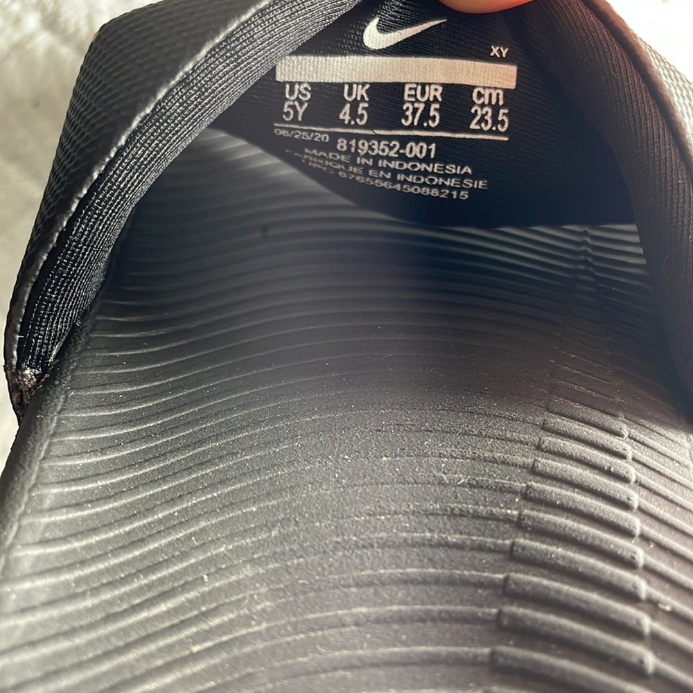 NIKE Kawa Slide sports sandals (GS/PS) for children (black/white/black. #5 - Picture 5 of 7